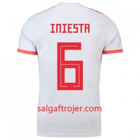 Spanien Fodboldtrøjer A.iniesta 6 Udebanesæt VM 2018